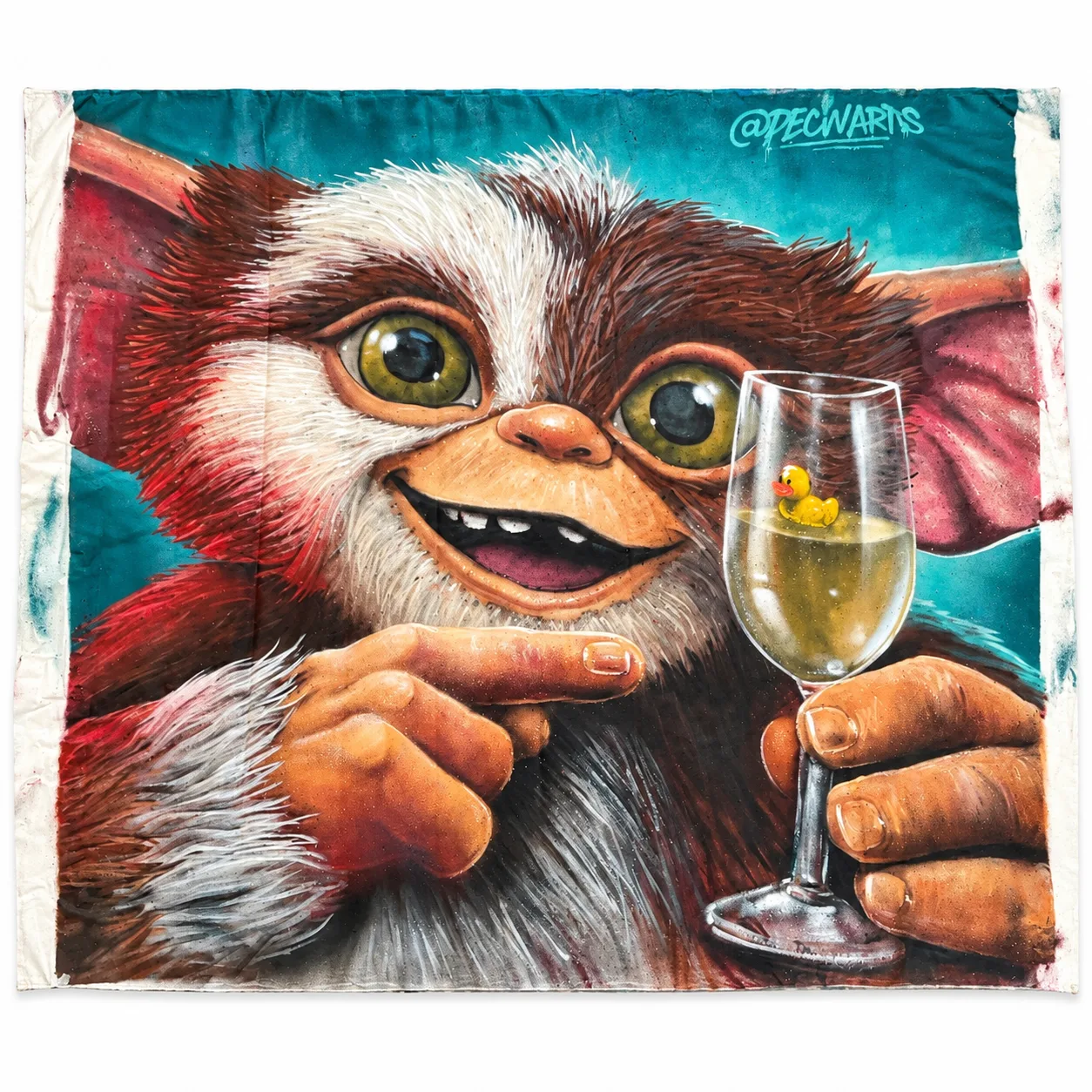 Graffiti artístico original pintado a mano decimarts – 240 × 210 cm.